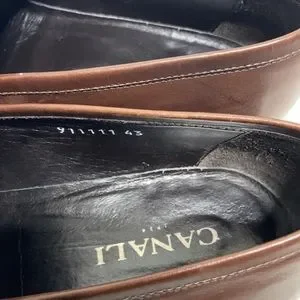 Canali | Shoes | Canali Men Penny Dark Brown Leather Loafers  display picture 2